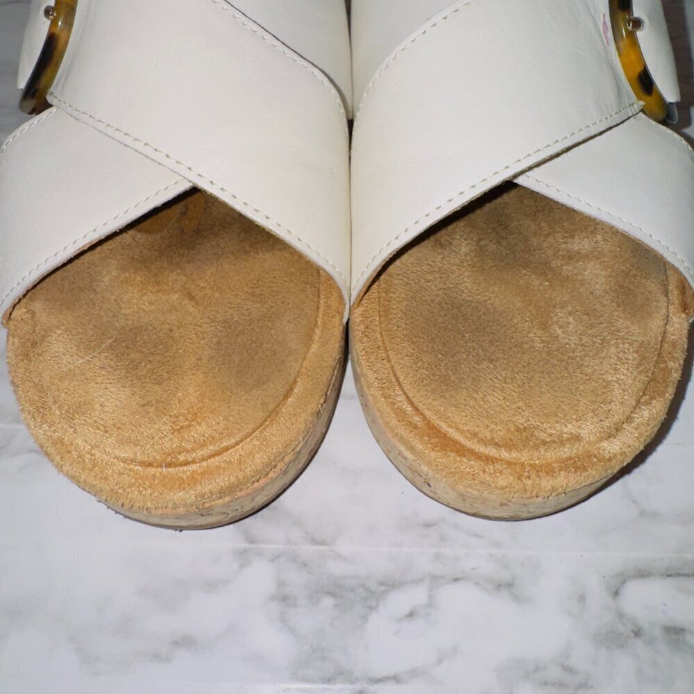 Hush Puppies Women's June Platform White Slip On Sandals size US 8 - Picture 3 of 8